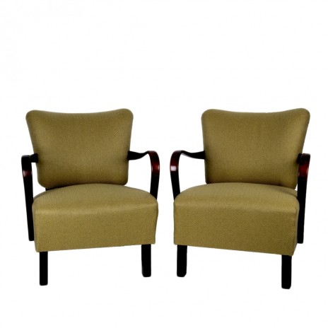 Halabala armchairs, yellow H 237